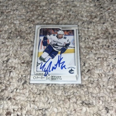 O-Pee-Chee Tyler Motte 2018-19 firmado #83 Vancouver Canucks Foto 1 de 2
