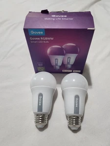 Govee RGBWW Smart LED Bulb H6008 2 Pack WORKS PERFECT - Picture 1 of 3