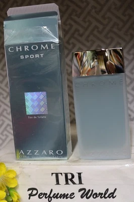 Chrome SPORT by Azzaro Eau de Toilette Hombre Spray 3.4 fl. oz. Vintage Foto 1 de 2