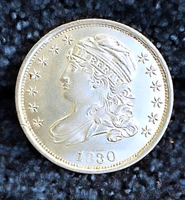 1830 Capped Bust Dime MS+++ In Grade Full Mint Luster 100% Original No Problems - Image 1 of 4