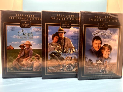Hallmark Gold Crown: Sarah Plain & Tall Skylark & Winter’s End NEW 3 Set DVD Lot - Image 1 of 4