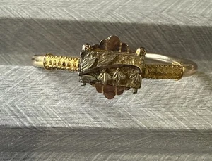 BRACCIALE VINTAGE, ANTICO BELLISSIMO VITTORIANO PRIMI 1879 CON CERNIERA 1”3/4 - Foto 1 di 13