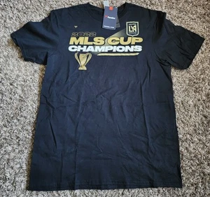 NWT Fanatics LAFC Black 2022 MLS Cup Champions Cotton Shirt Men's M - Picture 1 of 6