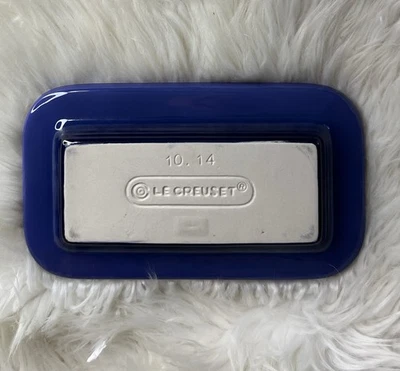 Le Creuset azul cobalto 1/4 lb. Bandeja inferior de repuesto para plato de mantequilla Foto 1 de 4