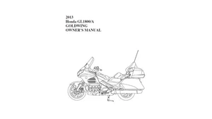 2013 Honda Goldwin GL1800 & GL1800A Models Maintenance & Owner's Manual Reprint - Picture 1 of 11