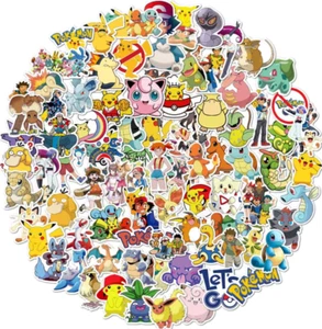 50 pegatinas de anime de Pokémon Pikachu impermeables de vinilo calcomanías de anime pegatina contra drogas - Imagen 1 de 18