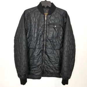 Burton Men Mallet Quilted Bomber Jacket Sz L Black Zip Up Outdoor City Dryride - Picture 1 of 11