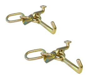 2 Pack Heavy Duty TJ Cluster Hook for Car Hauler Wrecker Towing Truck Chain Pair - Bild 1 von 7