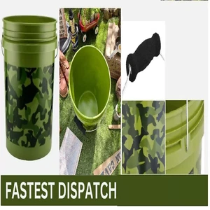 Grün 5 GAL Camo Eimer Camouflage 5 Gallonen Eimer zum Mischen von Farbe und Gartenarbeit - Bild 1 von 3