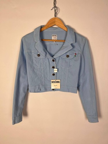 Vintage Archivio Jeans Moschino Giacca Denim Donna 44 Elastan