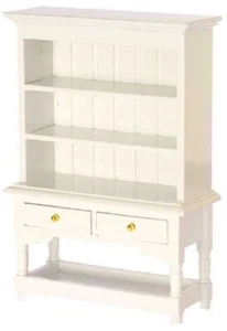 Poupées Maison Shabby Chic Blanc Commode Miniature Cuisine Salle à Manger Meuble - Photo 1/8