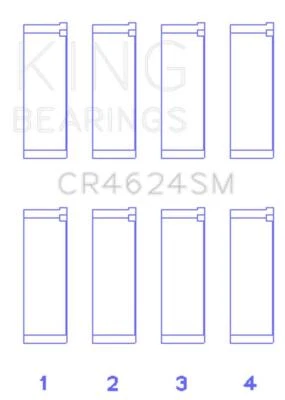 Juego de rodamientos de biela King Engine CR4624SM para HYUNDAI G4KE, G4KC Foto 1 de 4