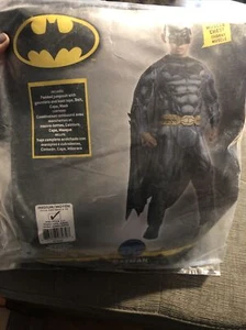 Halloween Batman Muscle Pecho Mono Disfraz Talla Mediana 8-10 Nuevo con Etiquetas - Imagen 1 de 2