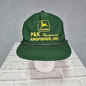 John Deere P&K Equipment Kingfisher, OK Green Rope Snapback Hat Cap OSFA - Picture 1 of 7