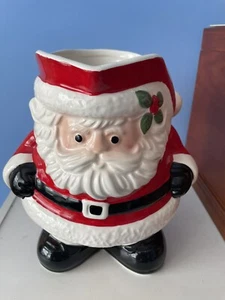 Fitz and Floyd 1980’s Omnibus Santa Christmas Pitcher 8.25” X 8” Vintage Taiwan - Picture 1 of 6
