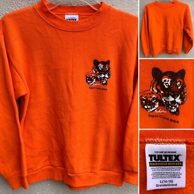 Vintage Tiger Cubs BSA Sweatshirt Boy Scouts Size L 14 16 Youth Kids Sweater - Image 1 of 4