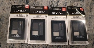 LOT OF 4-Revlon Colorstay Brow Kit 101 SOFT BLACK, NEW BUT DEFECTIVE, READ PLS - Image 1 of 4