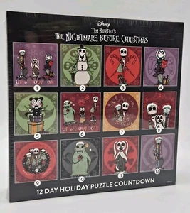 New The Nightmare Before Christmas 12 Day Holiday Puzzle Countdown 5" x 5" Each - Picture 1 of 9