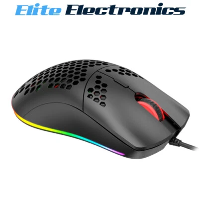 Havit MS1023 RGB Backlit 6400 DPI Honeycomb Shell Gaming Mouse - Image 1 of 3