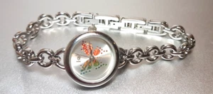 L.e.i. Orologio Charm Farfalla Donna Tono Argento Pastelli Analogico Batteria Nuova - Foto 1 di 9