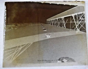 Placa fotográfica de vidrio aprox. 1918 - Construcción del ferrocarril central de Illinois - LA NS - Imagen 1 de 4
