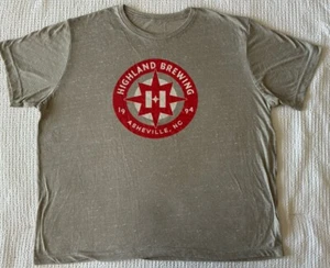 Highland Brewing Hombres XXL 2XL Camiseta Cervecería Cerveza Asheville Burnout Gris - Imagen 1 de 6