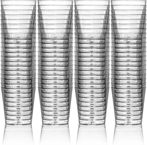 1 Oz Shot Glasses, 80 Hard Clear Plastic Shot Cup, Disposable Party Cups, Min... - Picture 1 of 1