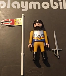 PLAYMOBIL FIGURA SOLDADO ESPAÑOL CON BANDERA Y ESPADA - Picture 1 of 1