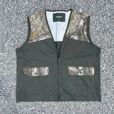 Outdoor Life Real Tree Hunting Utility Vest Mens XXL 2XL Green Camouflage Zip Up - Image 1 of 4