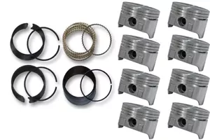 67-90 Fits Chevrolet 350 5.7L V8 Flat Top Pistons & Rings - Picture 1 of 1