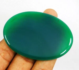 99.50 Ct Natural Green Unique Onyx Cabochon Cut Loose Gemstone For Jewelry - Picture 1 of 9