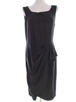 Linea  T. 12 (40) Negro Midi Vestido tipo funda Sin mangas - Imagen 1 de 4