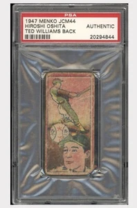 1947 Menko JCM44 Hiroshi Oshita Ted Williams Back PSA Auth - Picture 1 of 2