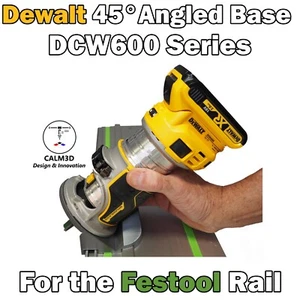 Base de corte en ángulo de 45° compatible con Dewalt DCW600 para su uso en riel Festool - INC P&P - Imagen 1 de 10