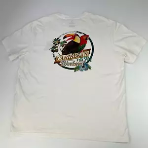 Caribbean Shirt Men Extra Large Living Weekend Parrot Bird Floral Distress Core - Picture 1 of 12