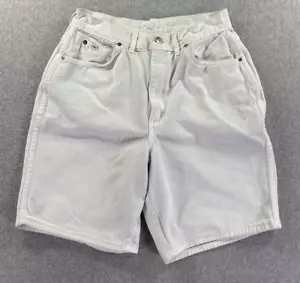 Vintage Chic Denim Shorts Womens Size 14 White High Rise Mom Cotton Casual USA - Picture 1 of 10