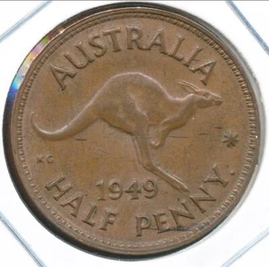 Australia 1949(p) Halfpenny 1/2d George VI - almost Uncirculated - Picture 1 of 3
