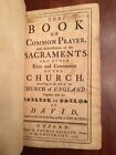 1745 The Book of Common Prayer, Sacraments Rites CHURCH of ENGLAND, Psalms DAVID
