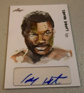 2015 Leaf Masterworks Sport Larry Holmes 1/1 Skizzenkarte Auto  - Bild 1 von 2