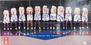 Los Angeles Clippers Signed 1992-93 Team 15x30 Poster by 11 JSA Authenticated - Picture 1 of 5