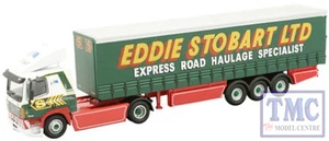 76DAF003 Oxford Druckguss Maßstab 1:76 Leyland Daf FT85CF Curtainside Eddie Stobart - Bild 1 von 1