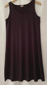 J. Jill 🌸 size S Wearever Collection black sleeveless tee shirt dress v-neck - Picture 1 of 4