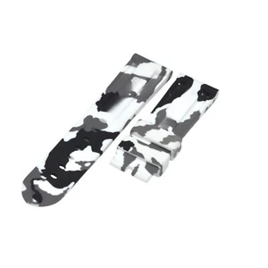 24x22mm White Camo Rubber Watch Strap For Panerai Luminor Marina Submersible - Picture 1 of 6