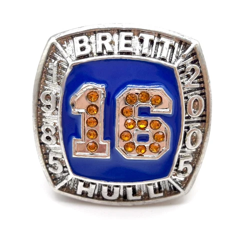 St Louis Blues Retired Brett Hull #16 "The Golden Brett" 1985 2005 Ring Cover