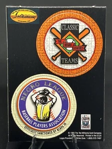 Ted Williams Card Company 1993 POG Ligas Negras Asociación de Jugadores de Béisbol - Imagen 1 de 3