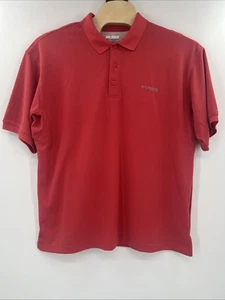 Columbia PFG Polo Shirt Mens Size XL Pink Polyester Vented Short Sleeve - Picture 1 of 10