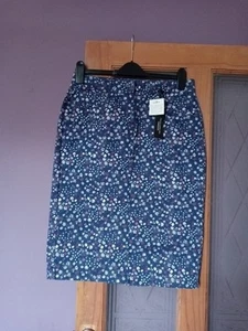Tu Floral Denim Skirt. Size 12. New. - Picture 1 of 11