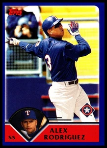 2003 Topps Alex Rodriguez #1 Texas Rangers SS - Picture 1 of 3