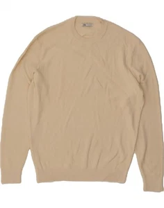 ZARA Mens Crew Neck Jumper Sweater Medium Off White DL57 - Picture 1 of 3