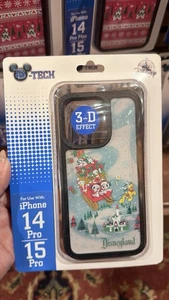 2025 DISNEY PARKS Holiday Santa Mickey & Friends In Sleigh iPHONE 14/15 Pro Case - Picture 1 of 1